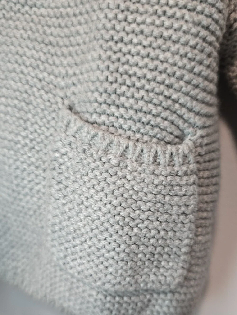 GAP Light Gray Baby Hooded Knit Cardigan with Bear Ears